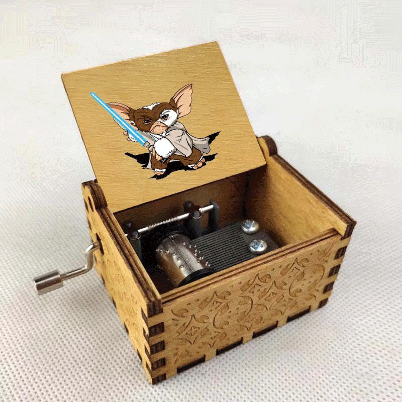 

Star War Wholesale Wooden Hand Crank Music Box Yoda City of Sky Valentines Day Gift