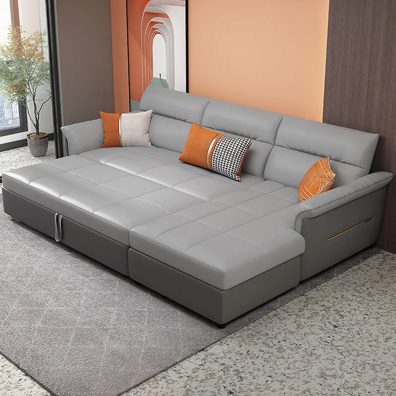 

Technology cloth sofa bed dual-purpose folding storage living room double sitting and lying multi-functional sofa