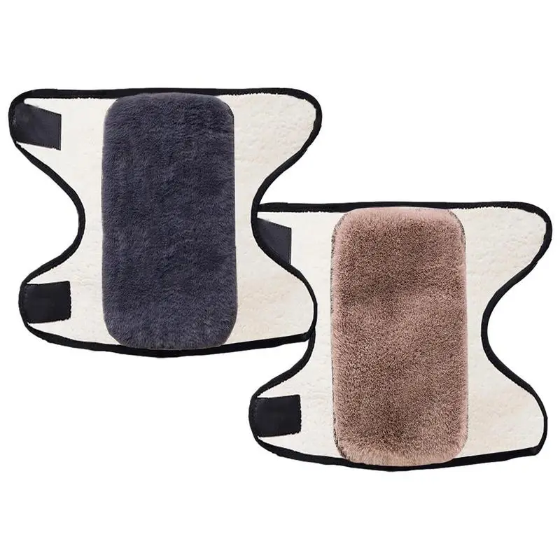 

Winter Plush Knee Pad Thermal Knee Braces For Seniors Women Men Elastic Knee Pads Faux Rabbit Hair For Skiing Cycling Running