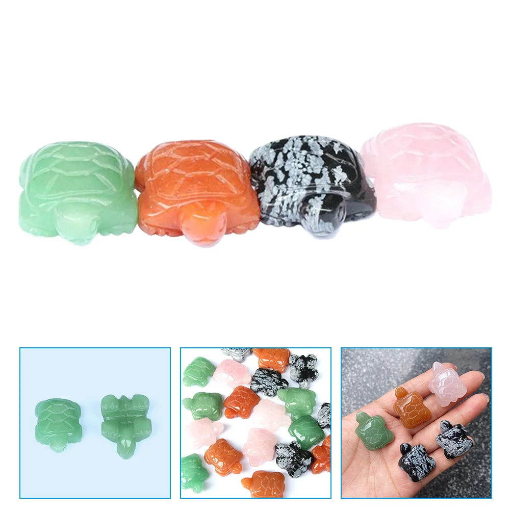 

Turtle Figurine Statue Crystal Animal Sea Gemstone Sculpture Mini Tortoise Decor Glass Ornaments Fengshui Ornament Animals
