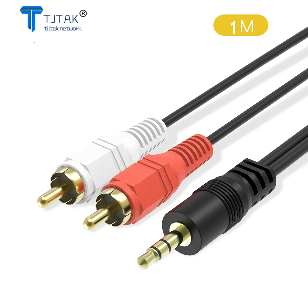 

3.3ft/1m Audio Cable 3.5 Jack to 2 RCA male to male 2rca to 3.5mm AUX Stereo Audio Car RCA Cable Splitter