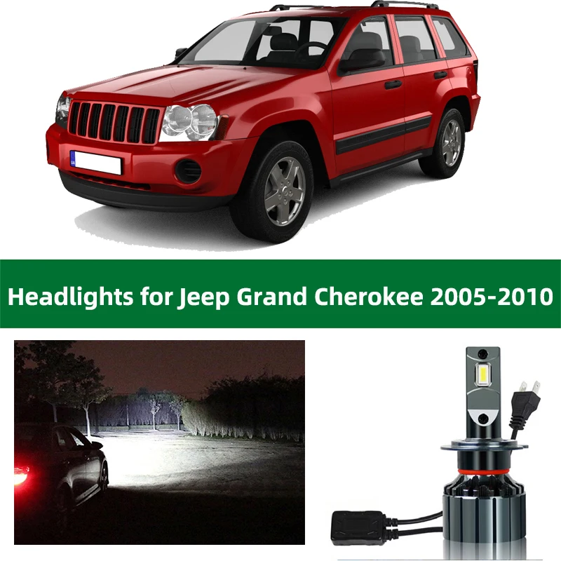 Автомобильные фары для 2006 2007 2008 2009 2010 Jeep Grand Cherokee светодиодные ближнего света