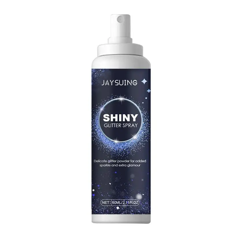 

New Hair Body Glitter Spray Sparkly Shimmery Glow Face Highlighter Long-lasting Holographic Powder Sprays For Party Date 60ml