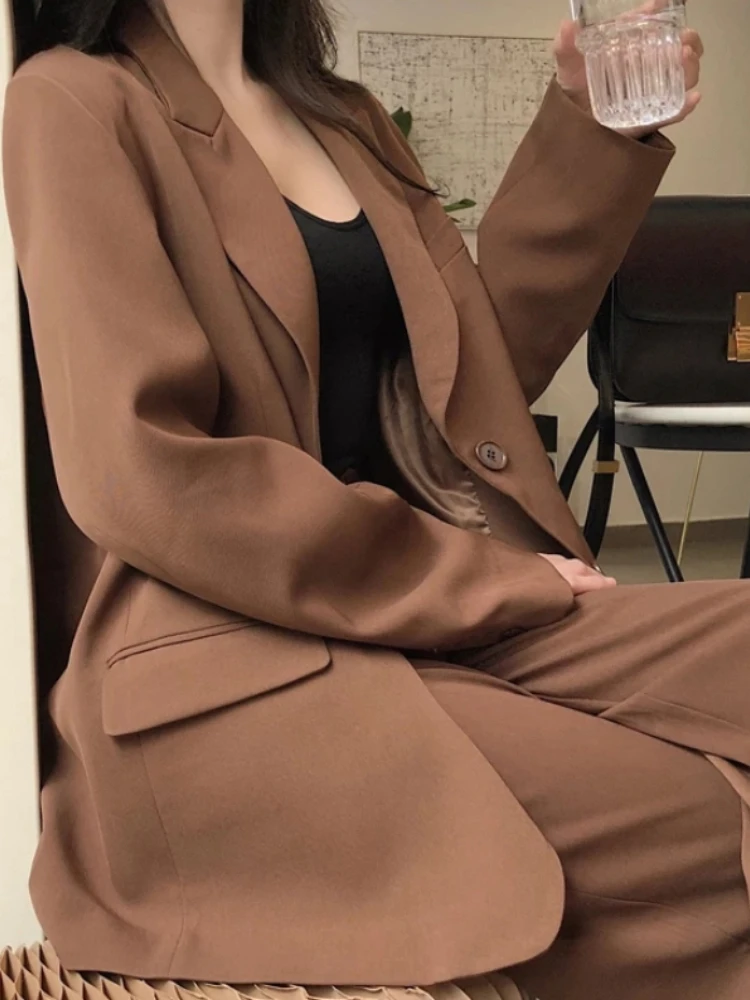 Women's Fashion Blazer Pantsuit Office Ladies Business Suit Long Sleeve Jacket+Trousers Two Piece Set Femme Autumn Clothings