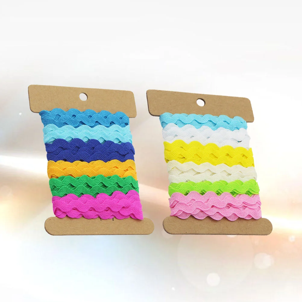 

Ribbon Trim Lace Sewing Fabric Accessories Diy Flower Clothing Fringe Wavy Colorful Making Embroidered Floralshape Cotton