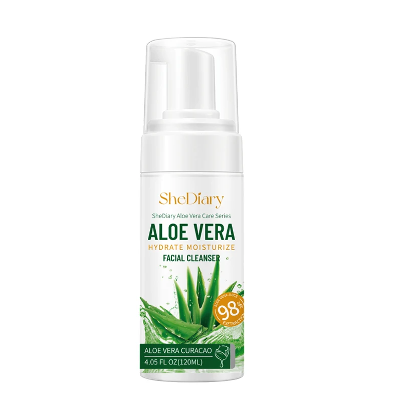 

Aloe Mousse Cleanser Foam Facial Cleansing Acne Treatment Oil-control Face Scrub Blackhead Removal Shrinking Pore Face Skin Care