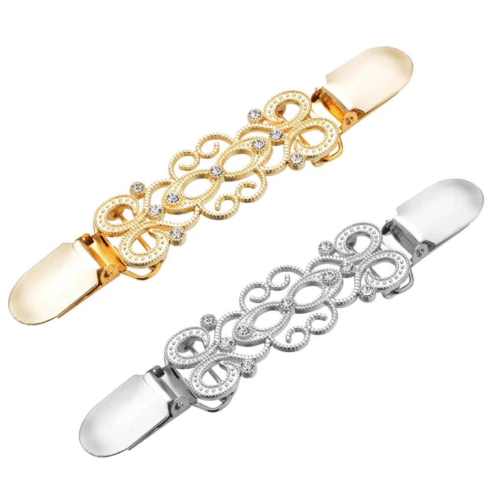 

2pcs Sweater Clips Lady Cardigan Shawl Brooch Clips Clothing Accessories