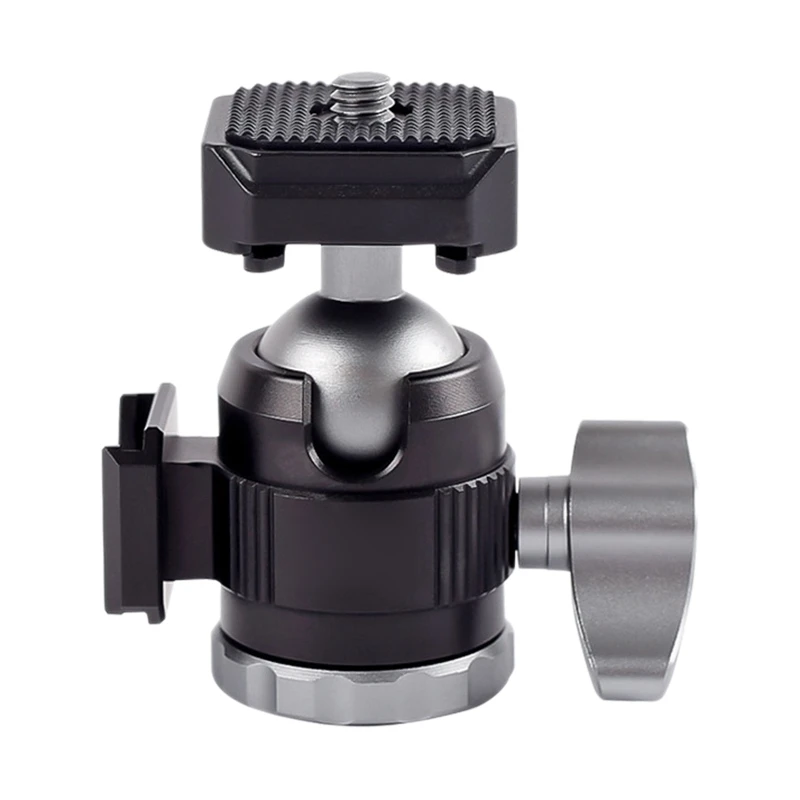 

Шариковая головка, алюминиевая панорамная головка с поворотом на 360 градусов, с винтом 1/4 дюйма и быстроразъемным креплением для штатива, ка...