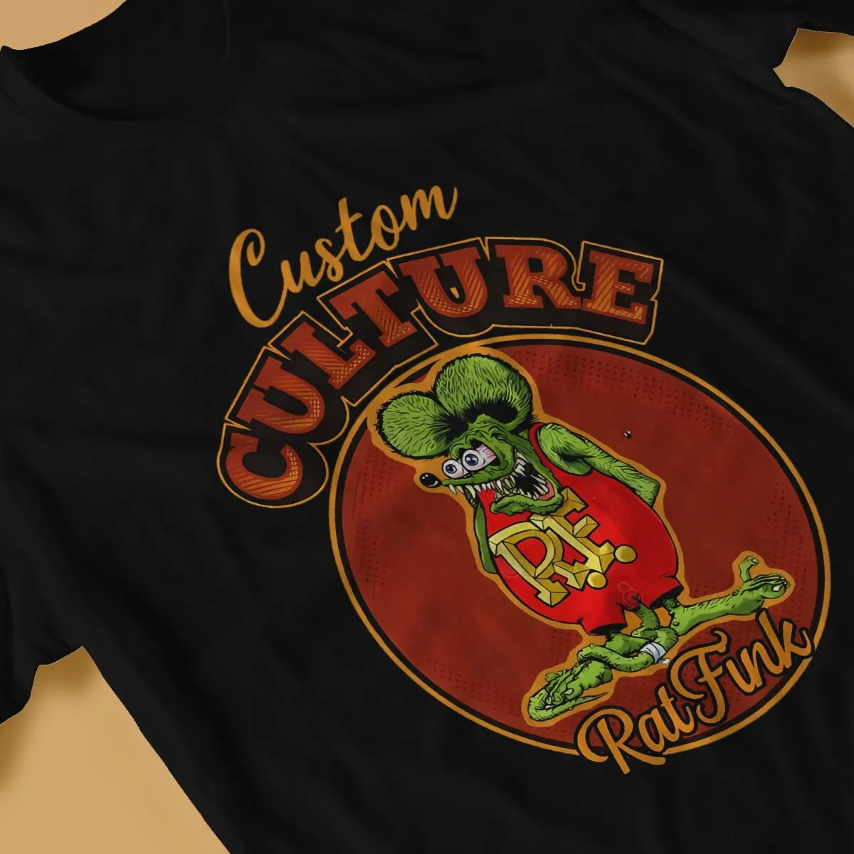 Мужская винтажная футболка из чистого хлопка с коротким рукавом и круглым