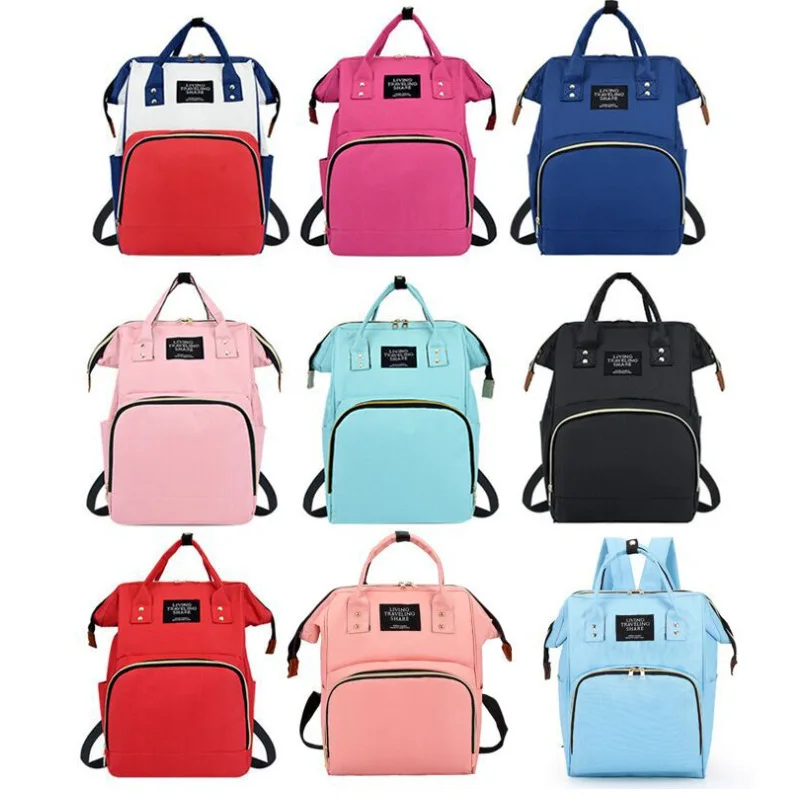 JY Mommy Bag Fashion Trend Panel Color Handbag Casual Simple Zipper backpack  JZ-6688