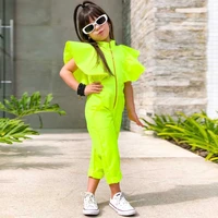 childrens clothing new jumpsuit fashion casual sleeveless vest girls solid color jumpsuit fashion style