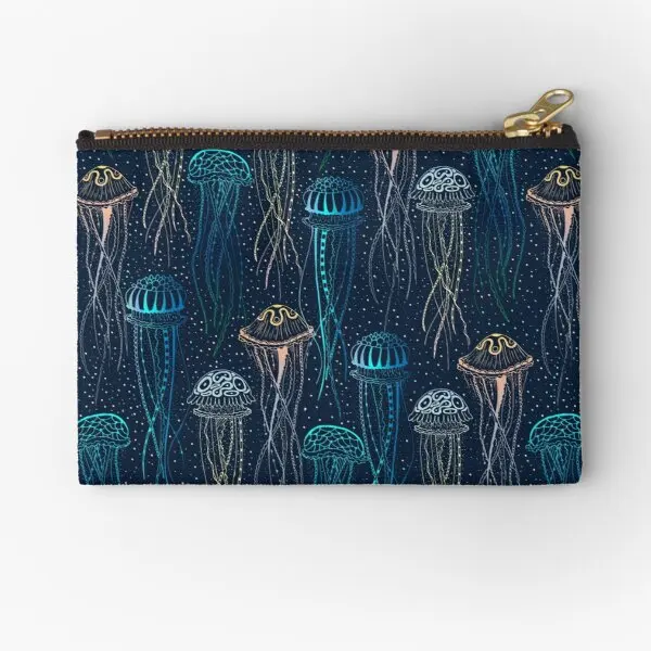 

Jellyfish Zipper Pouches Panties Small Cosmetic Pure Packaging Key Storage Men Women Coin Wallet Underwear Bag Socks Money