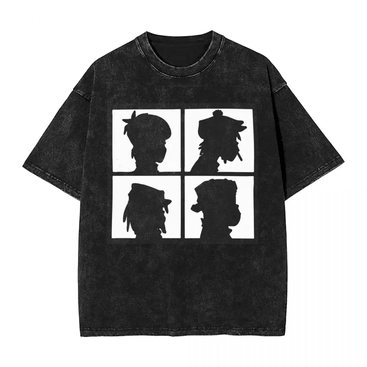 Футболка Gorillaz Demon Days Washed уличная одежда в стиле хип-хоп новинка футболки с