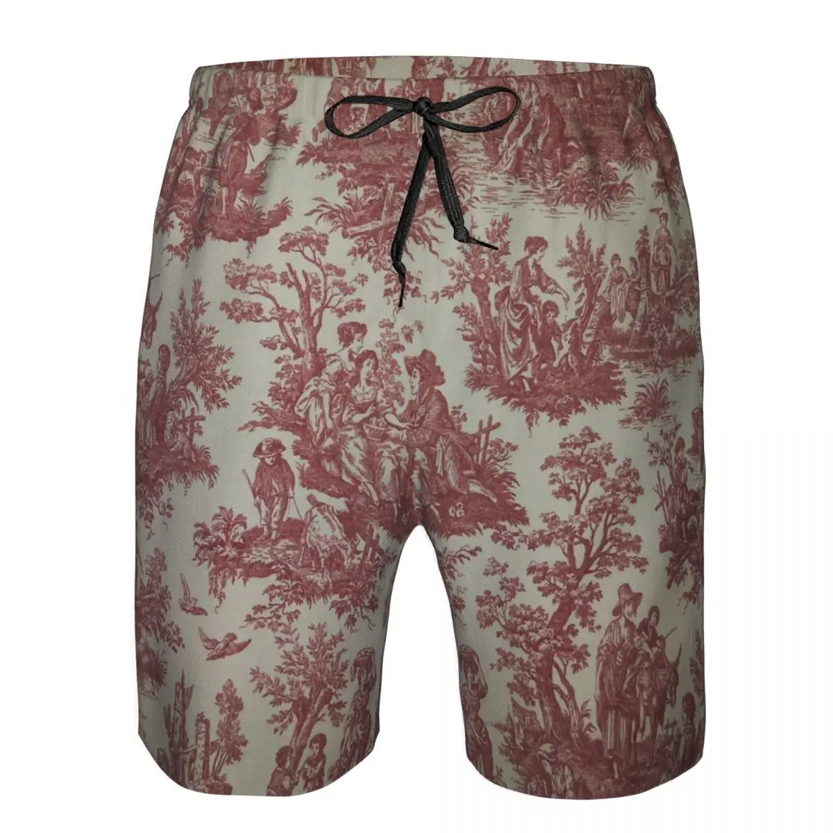 

Quick Dry Swimwear Beach Board Short For Man Nautical Toile Pattern Swimming Trunk