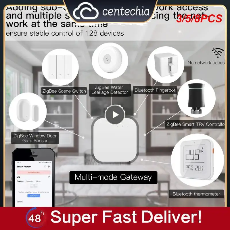 

3/5/8PCS Remote Control Zigbee Wifi Mesh Hub Smart Home Multi-mode Gateway Tuya Smart Wired Gateway Smart Life App
