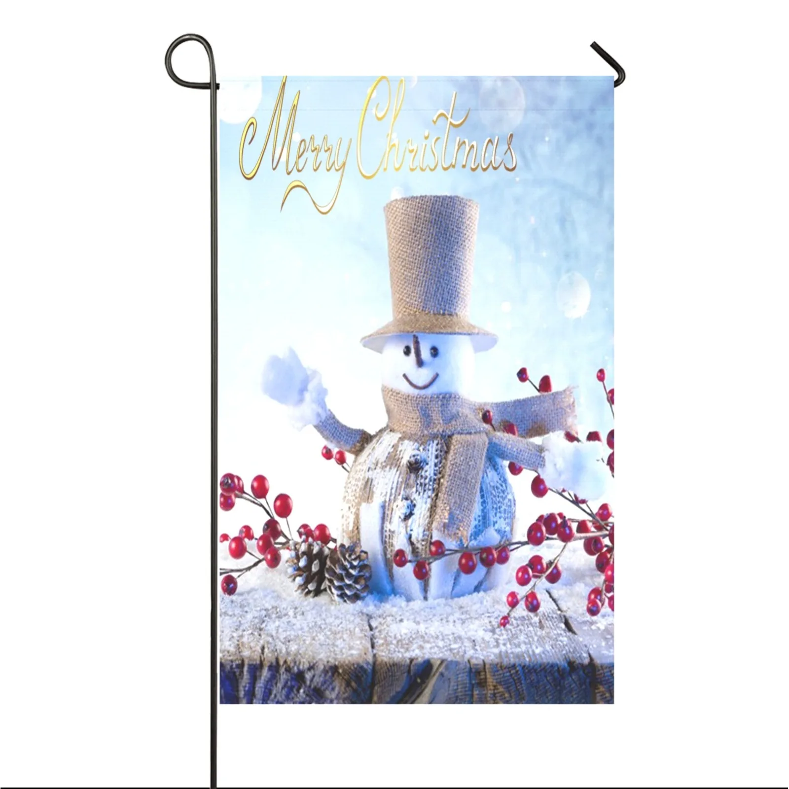 

Snowman Garden Flags Funny 12x18 UV Fade Resistant Double Sided Holiday Farmhouse Christmas House Garden Flag