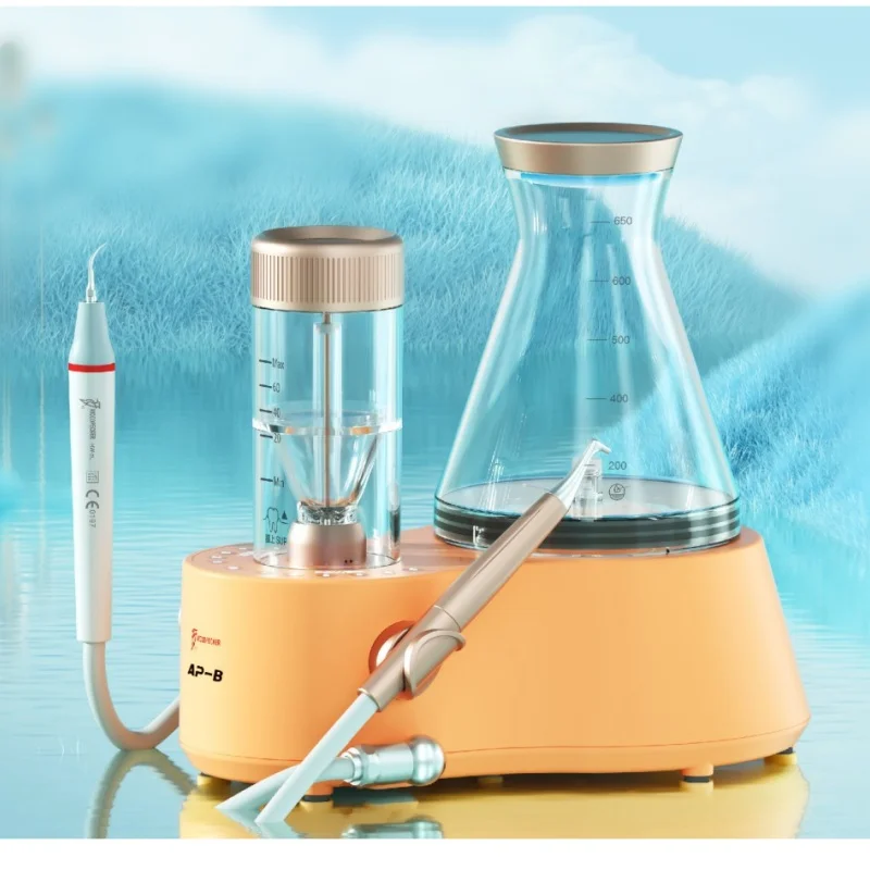 Оригинальный компактный зубной скалер 2 в 1 и воздушный полировщик отбеливание