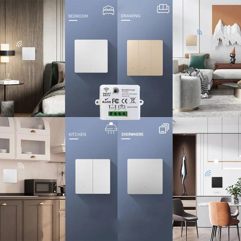 Беспроводной пульт дистанционного управления AXUS RF433Mhz настенный выключатель