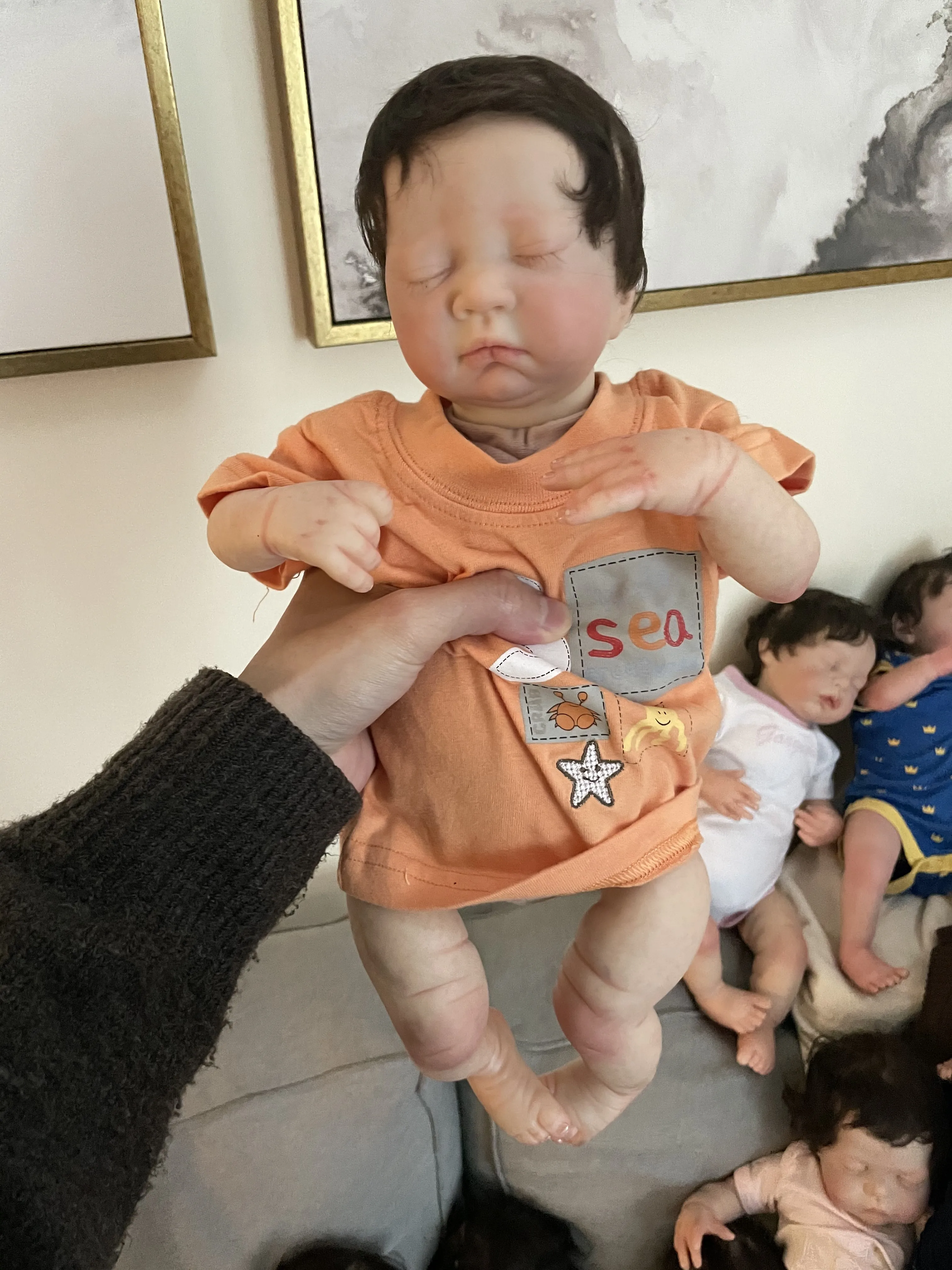 

Новая модель FBB, бесплатная доставка, горячая Распродажа, готовая кукла ручной работы, Реалистичная, мягкая на ощупь, имплантированные волос...