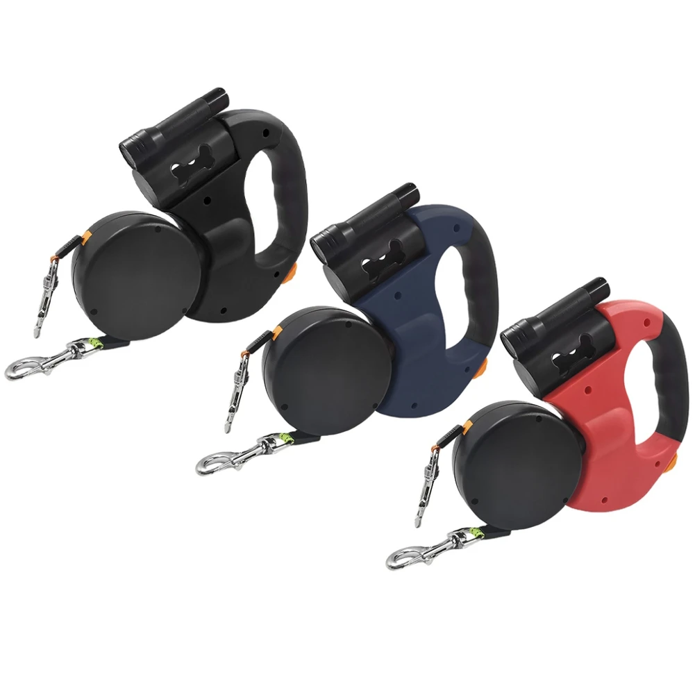 

360 Degree Double Head Traction Rope Nylon Dog Universal Leash Automatic Retractable Outdoor Solid Walking Lead New Style DBDZ