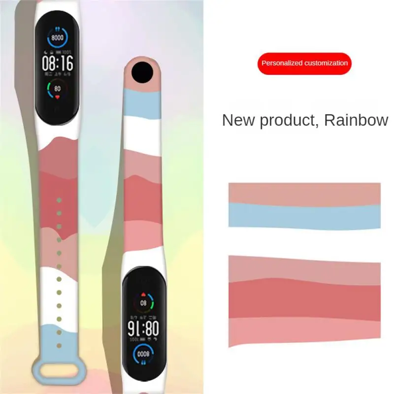 

Replacement Bracelet Silicone Strap for Mi Band 5 6 7 Wrist Strap Sport Watchband Bracelet Wearable Devices Smart Accessories