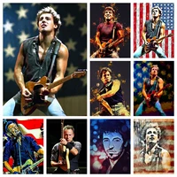 heavy metal rock music diamond painting bruce springsteen street band picture full square embroidery cross stitch kit home decor