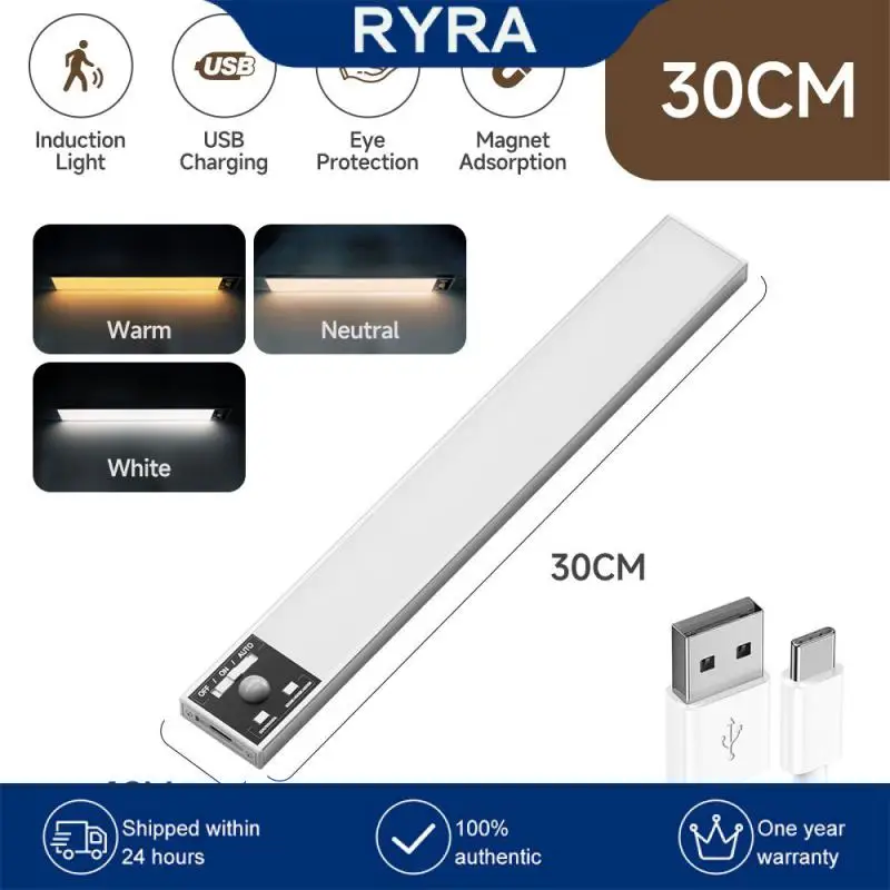 

Type-c Charging Rechargeable Strip Light Discoloration Intelligent Ultra-thin Strip Light Strip Magnetic Attraction Induction