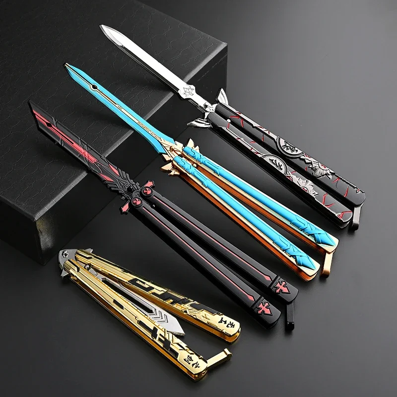 Новый 21-стильный анимационный нож-бабочка сложеный и неразрезанный а также