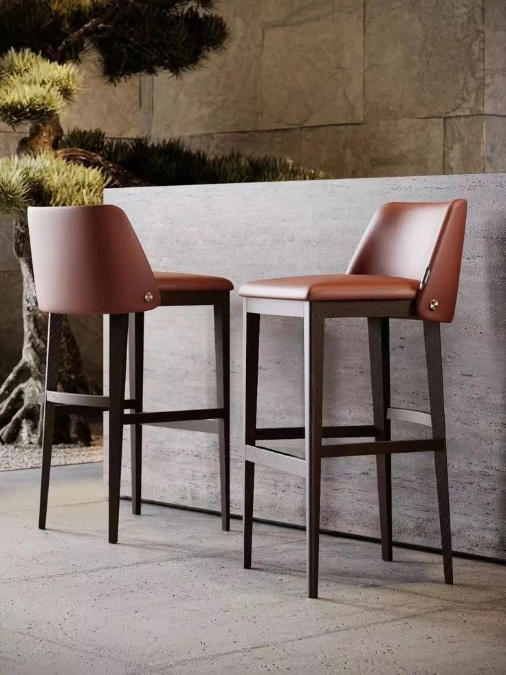 Современный табурет с высокой спинкой простой стиль заводской ресторан из