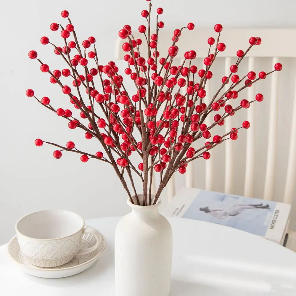 1 шт. искусственное растение Холли маленький красный фрукт оптовая продажа новый