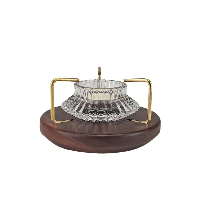 Подогреватель чая с свечами из черного ореха портативная подставка для