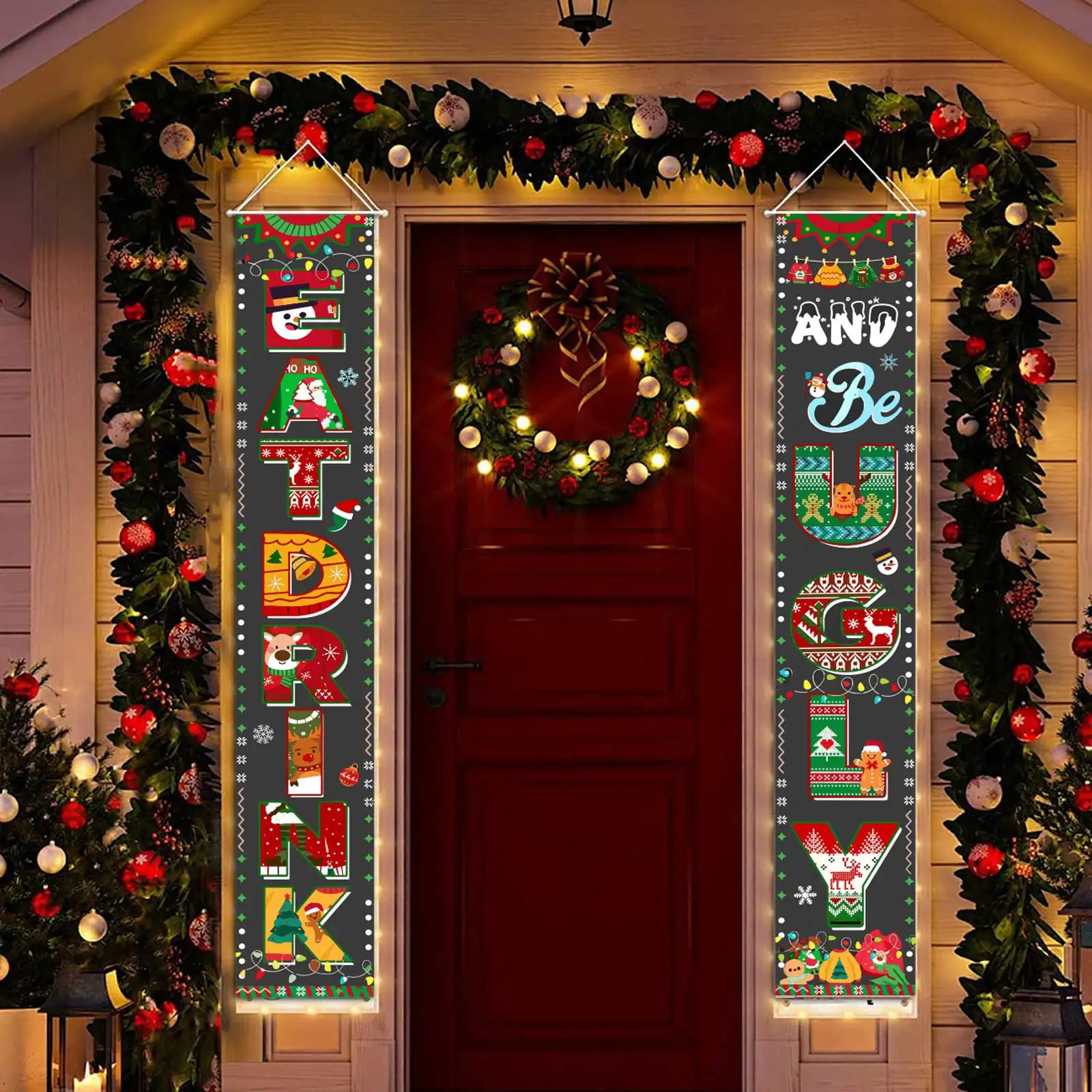 Уродливый Рождественский свитер украшения съесть напиток и быть уродливым