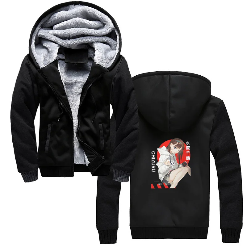 

Chizuru Mizuhara Rent A Girlfriend Manga Hoodie Vintage Alternative Men's Winter Thick Warm Sweatshirts Oversized Hooded Jackets