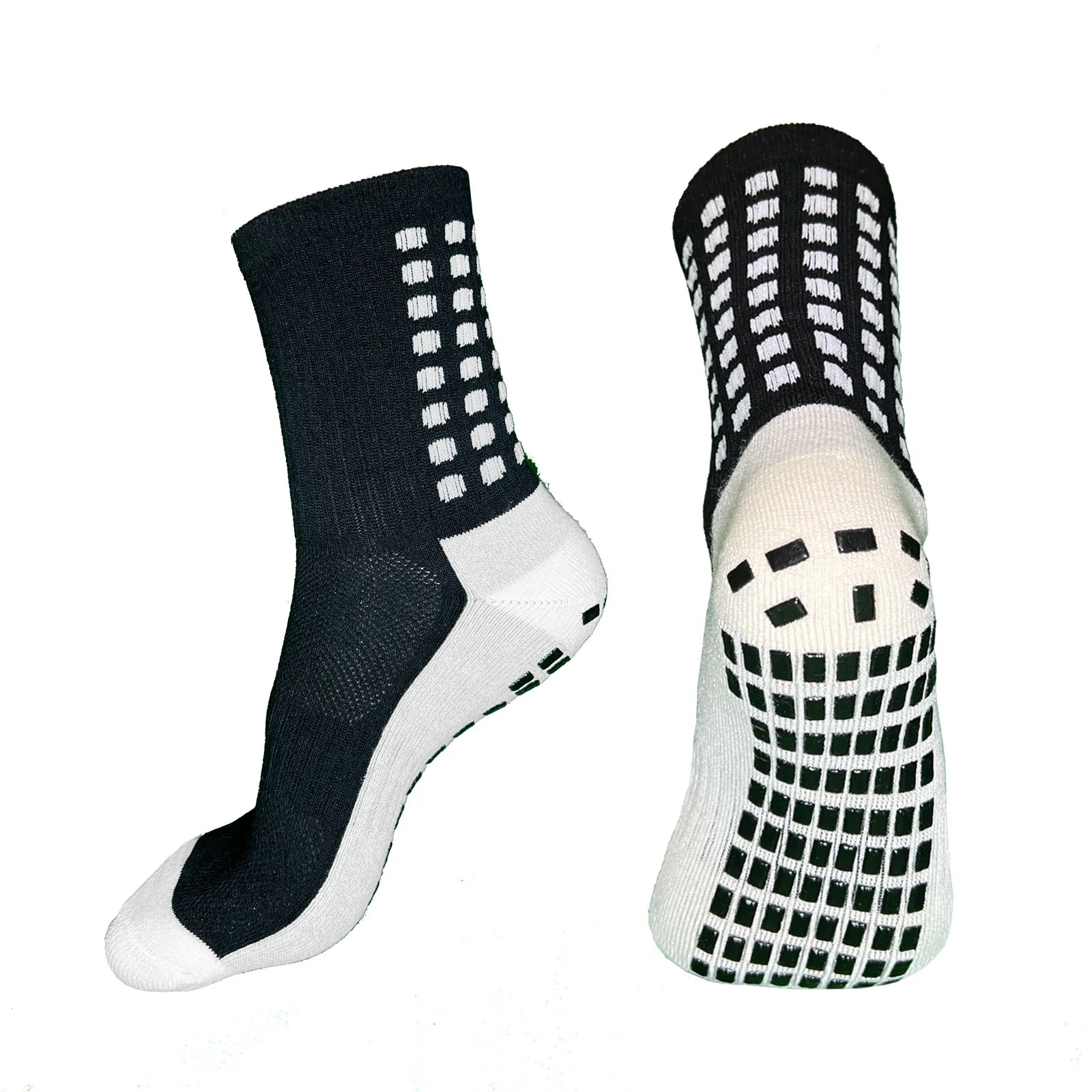 4 Pairs Grip Professional Football Socks Sports Sweat Absorbing And Breathable Anti Slip Running Sports Socks