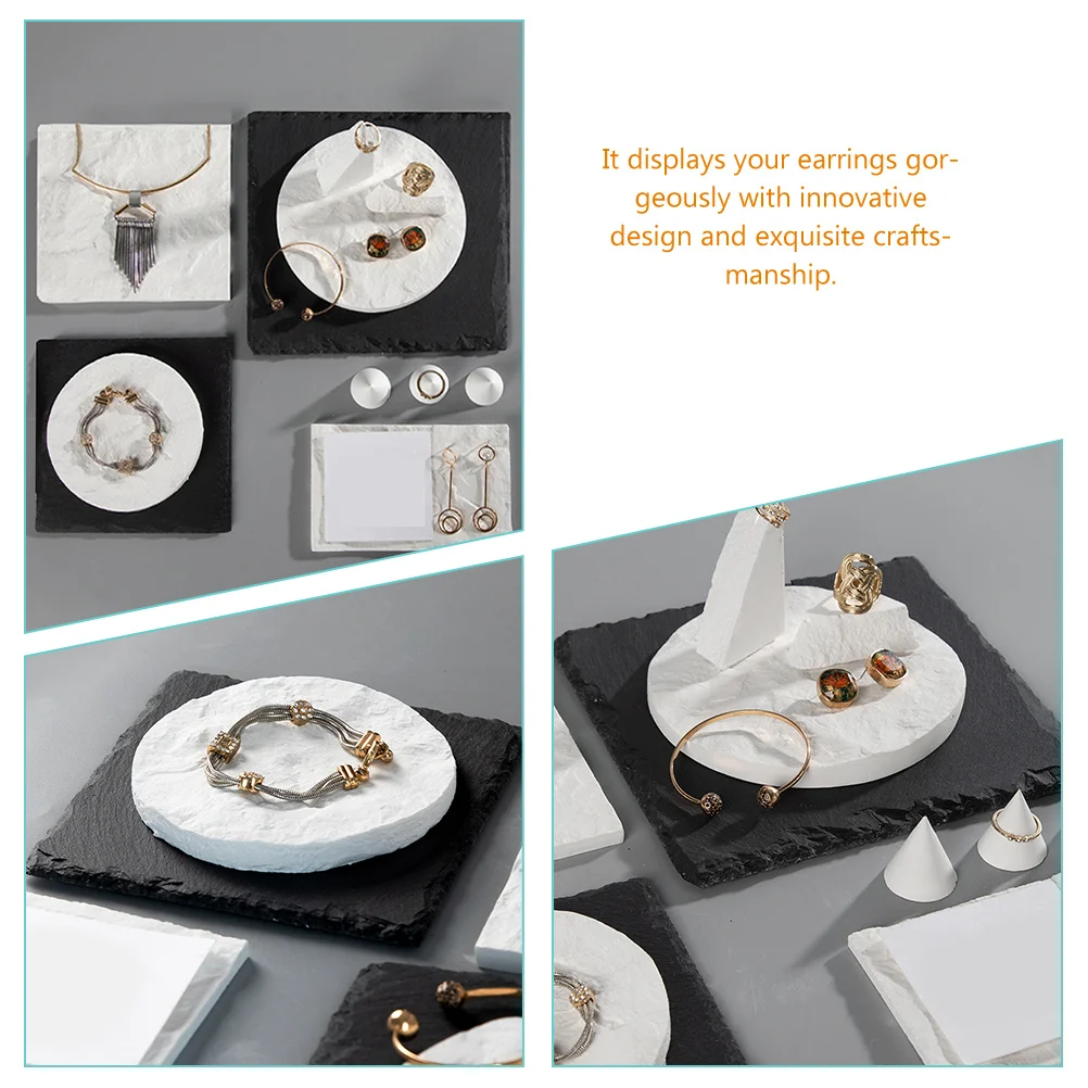 Jewelry Tray Dish Trinket Plate Slate Ring Holder Display Sushi Board Plates Tree Towers Decorative Organizer Necklace Showcase