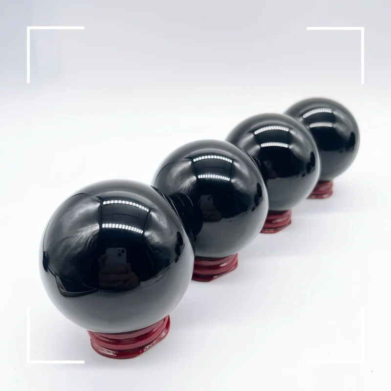 Черный обсидиан хрустальный шар