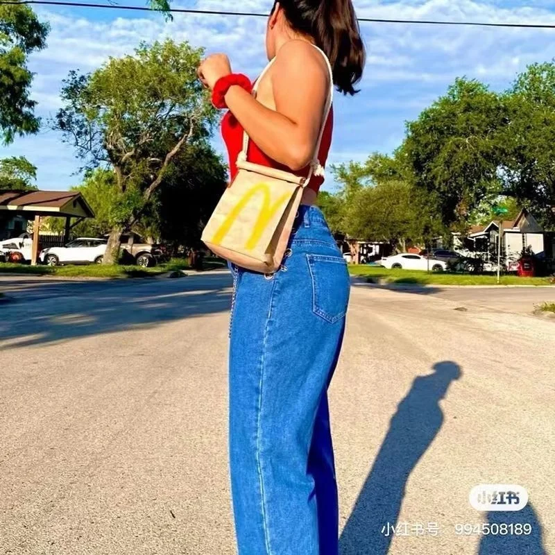 Casual Novelty Folding Envelope Crossbody Canvas Backpack, Toy Model Unisex Large Capacity College Student Messenger Bag