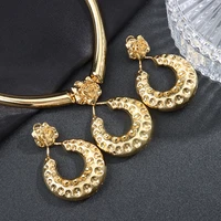 jewelry sets for women charm rose earrings lady fashion big necklace for girl clothing accessories 2pcs gift