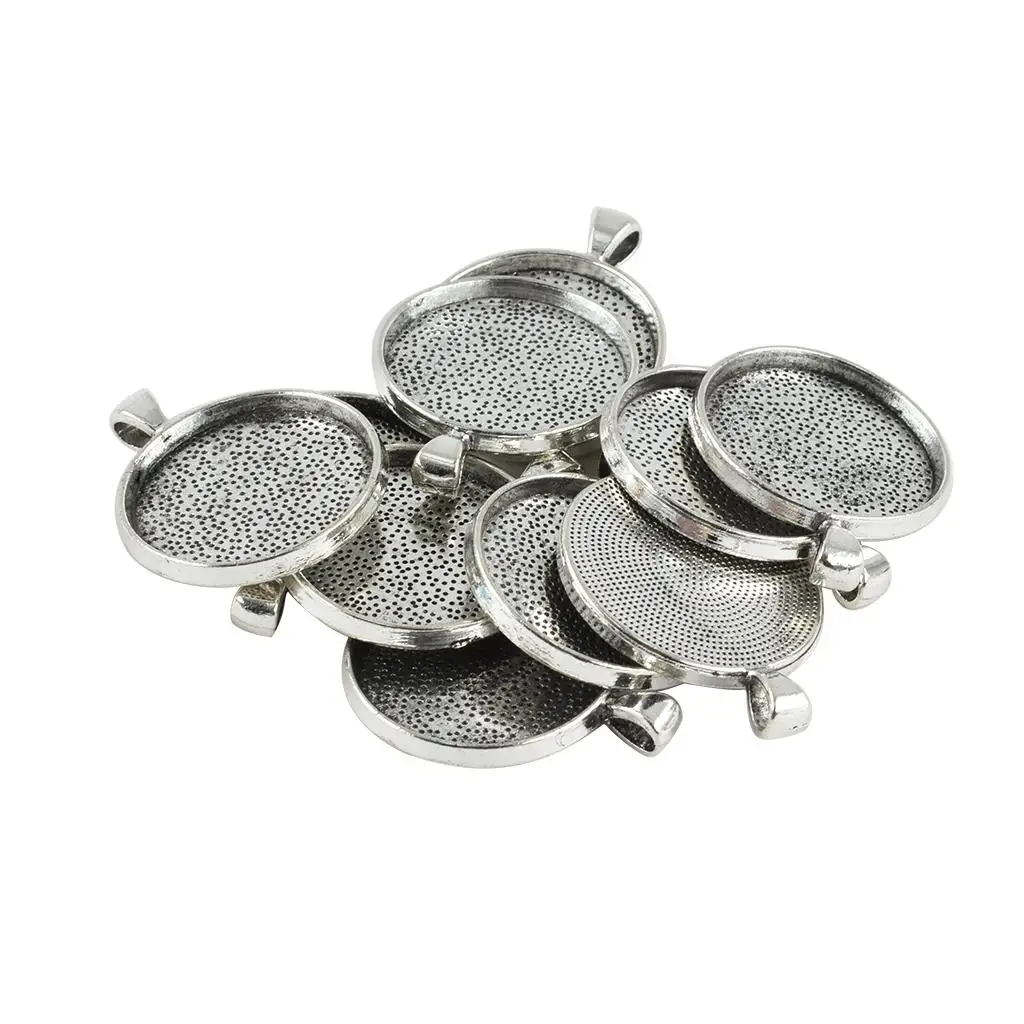 

10 Pcs DIY Cabochon Container Pendant Base for Jewelry Making
