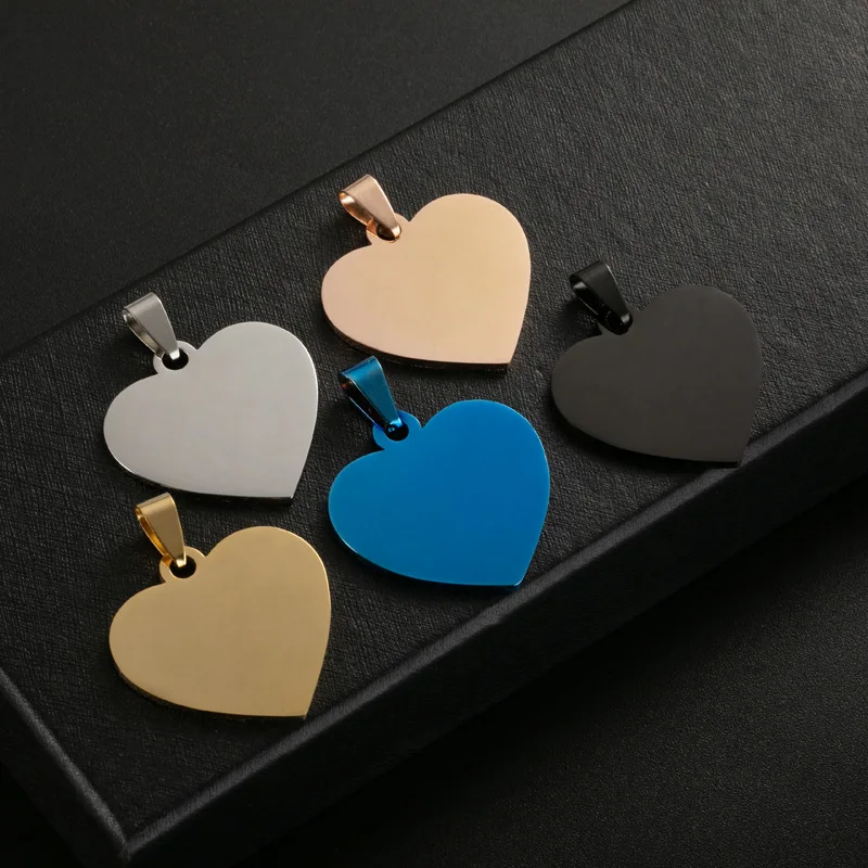 

10pcs Heart-shaped Dog Cat Tags Puppy Accessories Dogs Cats Supplies blank Pet Name ID Tags Collars heart-shaped locket