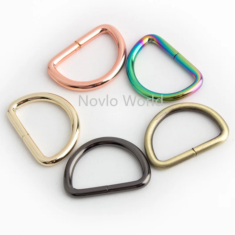 50-200pcs Metal Non-Welded D Ring Adjustable Buckle for Backpacks Straps Shoes Bags Cat Dog Collar Dee Buckles DIY Accessorie