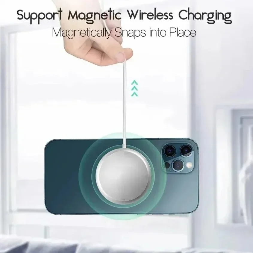 Фото Беспроводное магнитное зарядное устройство HANNUO 30W для быстрой зарядки iPhone 17, 16, 15 Pro Max, быстрая зарядка PD для iPad, адаптер USB-C для AirPods №3