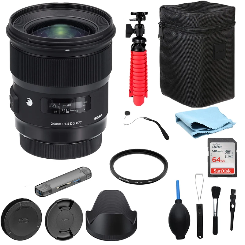 Sigma 24 мм F1.4 DG HSM | Художественные линзы для Canon Nikon Sony E + 2 SD