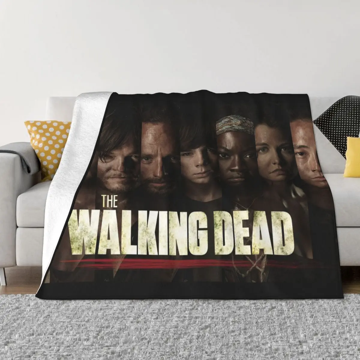 

The Walking Dead Horror Movie Blanket Rick Grimes Daryl Dixon Carl Grimes Comic Throw Blanket for Bed Couch Plush Thin Quilt