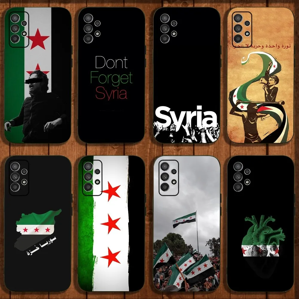 Бесплатный чехол для телефона с флагом Сирии Samsung Galaxy A13 A21s A22 A31 A32 A52 A53 A71 A80 A91