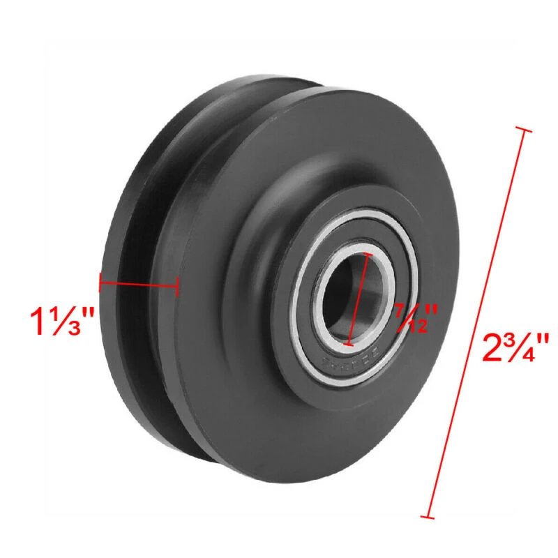

2X Goutaman Rail Pulley Grinding Spraying Barn Door Wheel Closet Hardware Kit Roller Cabinet Pulley Diameter: 7cm High Quality