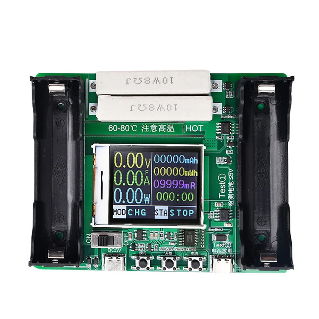 

ABS Cylindrical Battery Capacity Tester Digital LCD Screen Detector