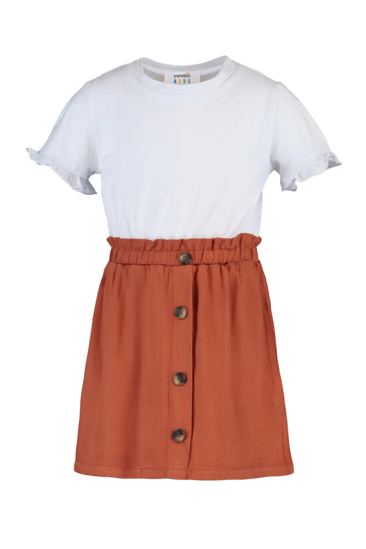 

Button detailed girl knitted dress TKDSS22EL1991