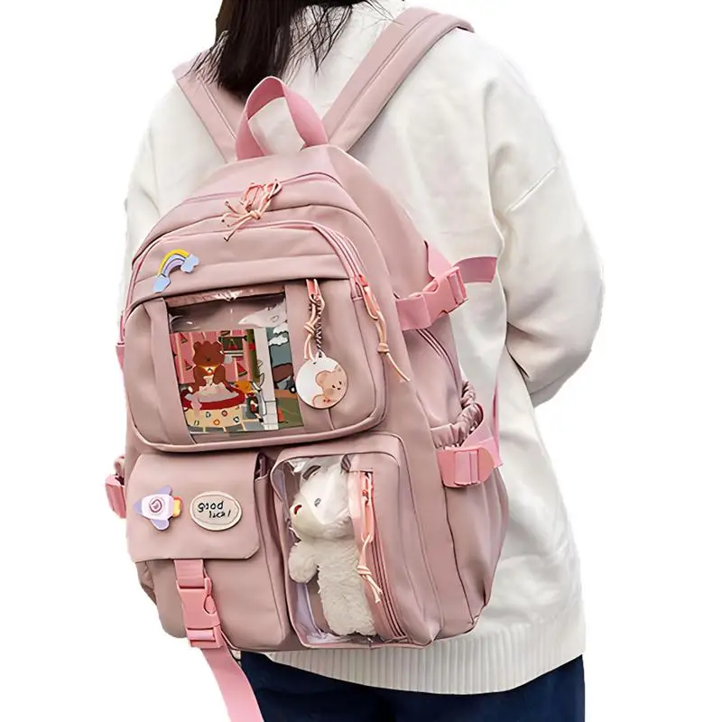 

Kawaii School Bag Multi Pocket Kawaii Backpacks For Teen Girls Large Capacity Cute Bear Accessories Backpack For School 40 X 30