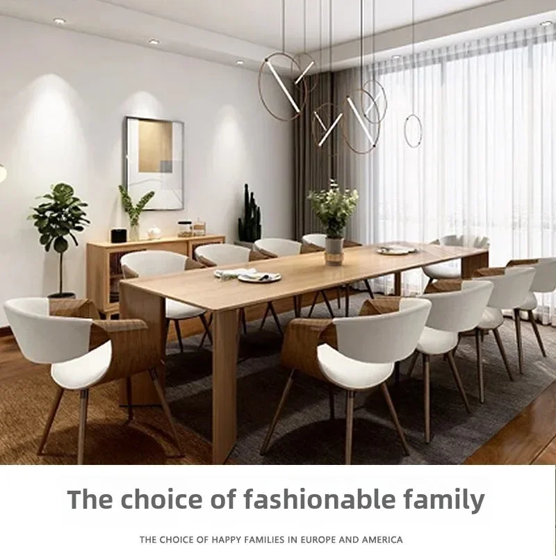 Итальянский удобный обеденный стул со спинкой домашний табурет из цельного